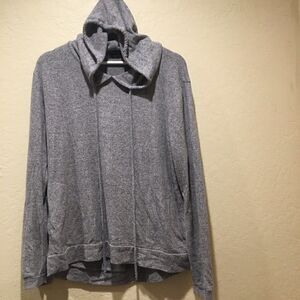 Harlowe & Graham Soft Hoodie Gray Pockets  Lg